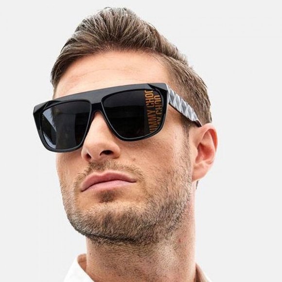 Jimmy Choo DUANE/S 807 Black Gold Decor Grey Lens Choo Logo Large - Main Image